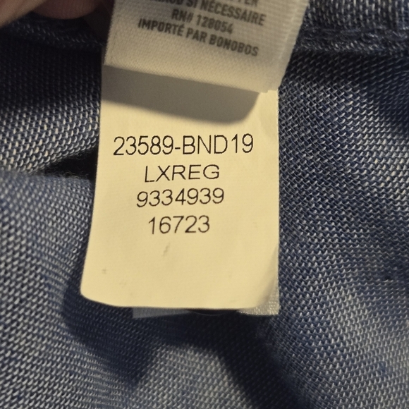 Bonobos Mens Standard Fit Blue Plaid Soft Flannel Button Shirt Size Large - Picture 6 of 7